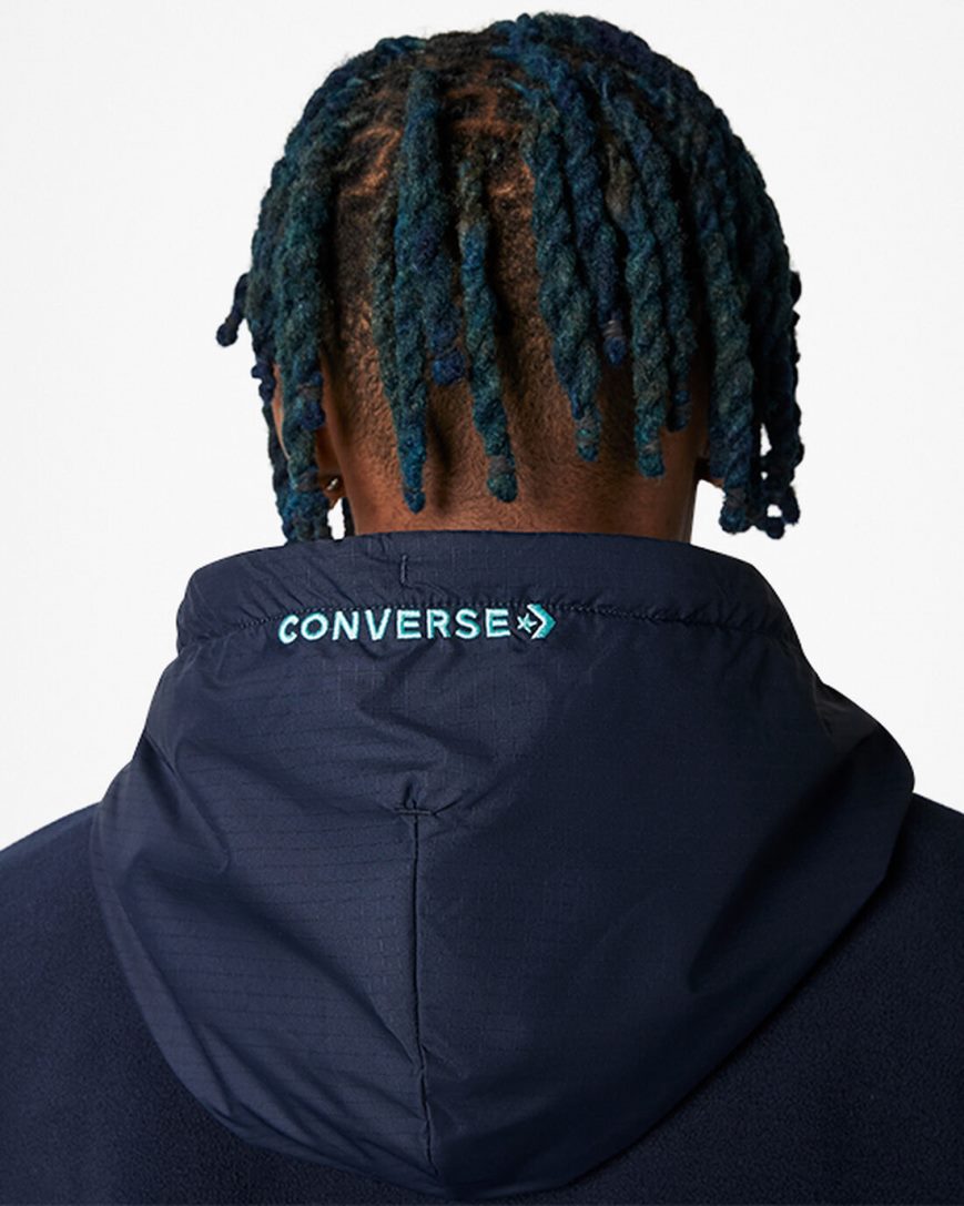 Pánské Mikiny S Kapucí Converse Counter Climate Pullover Obsidian | CZ ZJRW79